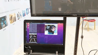 OpenCV视觉套件产品使用Gemini2相机作为视觉传感器，使用OpenCV Model Zoo中的深度模型.gif