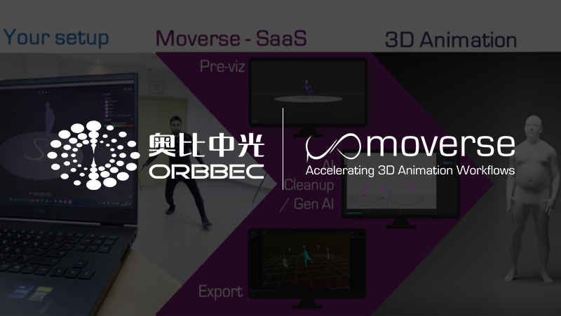 案例 | 加速真人动捕3D动画生成，希腊Moverse与尊龙凯时中国游3D相机的新玩法